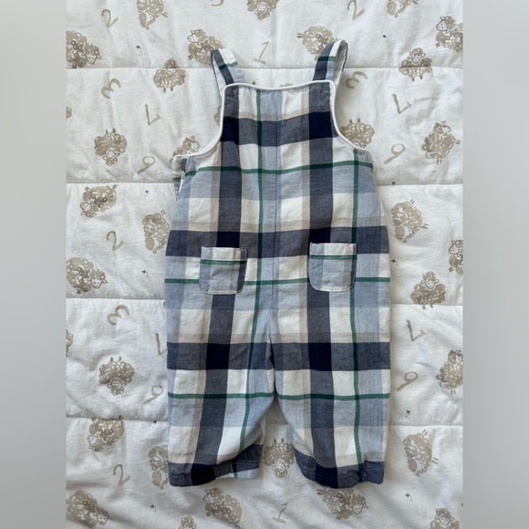 Janie and Jack Plaid Overalls - Picture 2 of 3